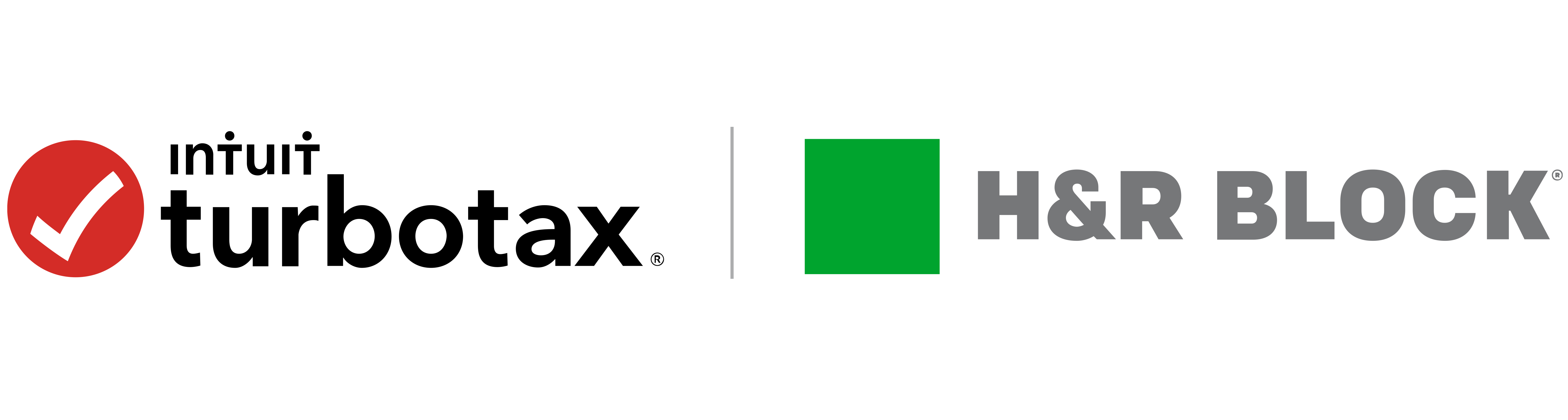 Turbotax and H&R Block logos